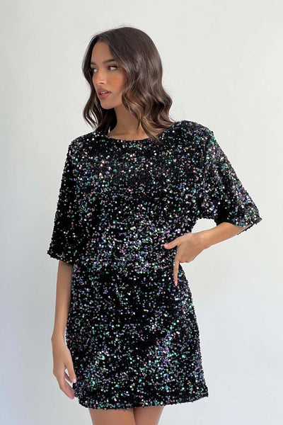 Robe chic à paillettes