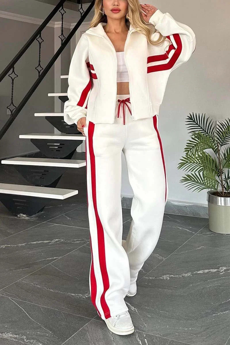 Manteau et pantalon à fermeture éclair