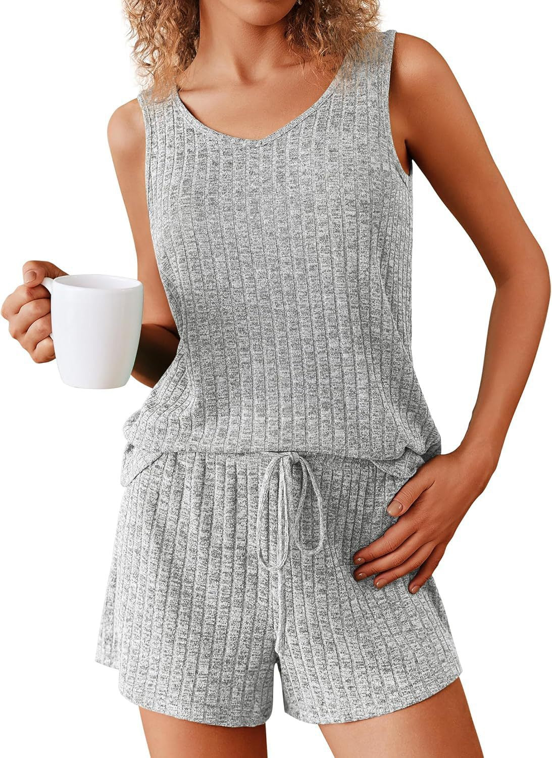 Ribbed Pajama Set