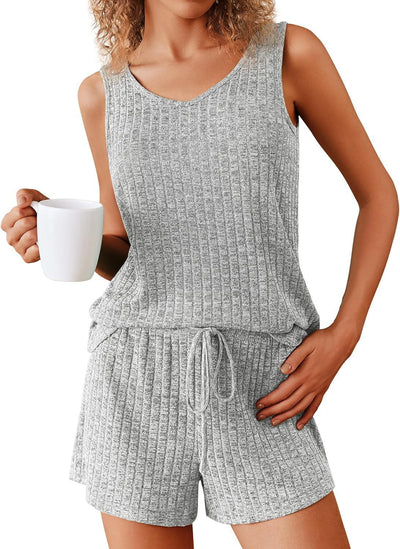 Ribbed Pajama Set