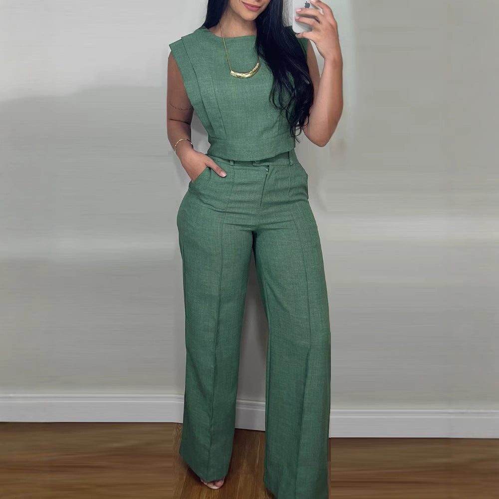 Sleeveless Top & Trousers
