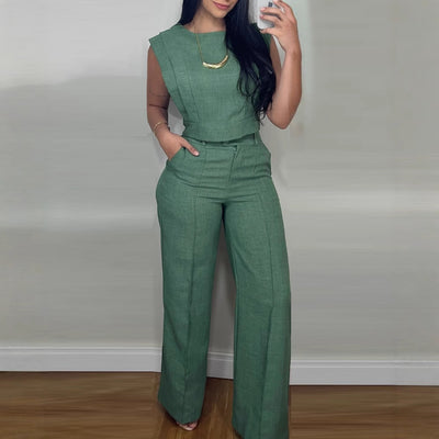Sleeveless Top & Trousers