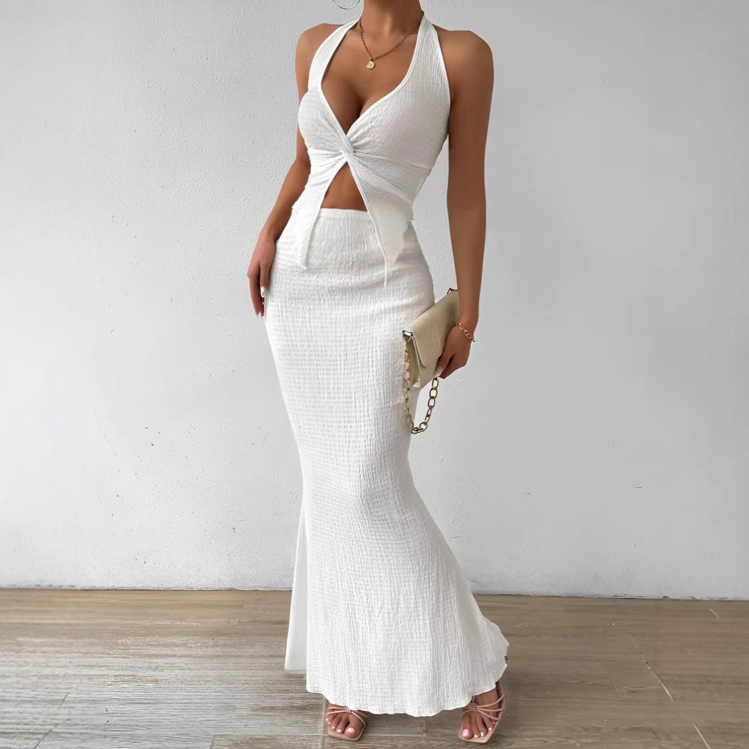 Twist Neck Crop Set