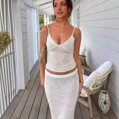 Ensemble jupe à paillettes