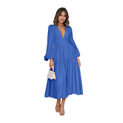 V-Neck Waist Dress