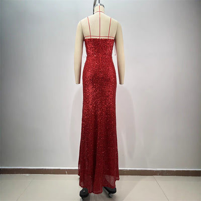 Red Sequin Tube Dress & Coat Set – Women - Shé Hauté