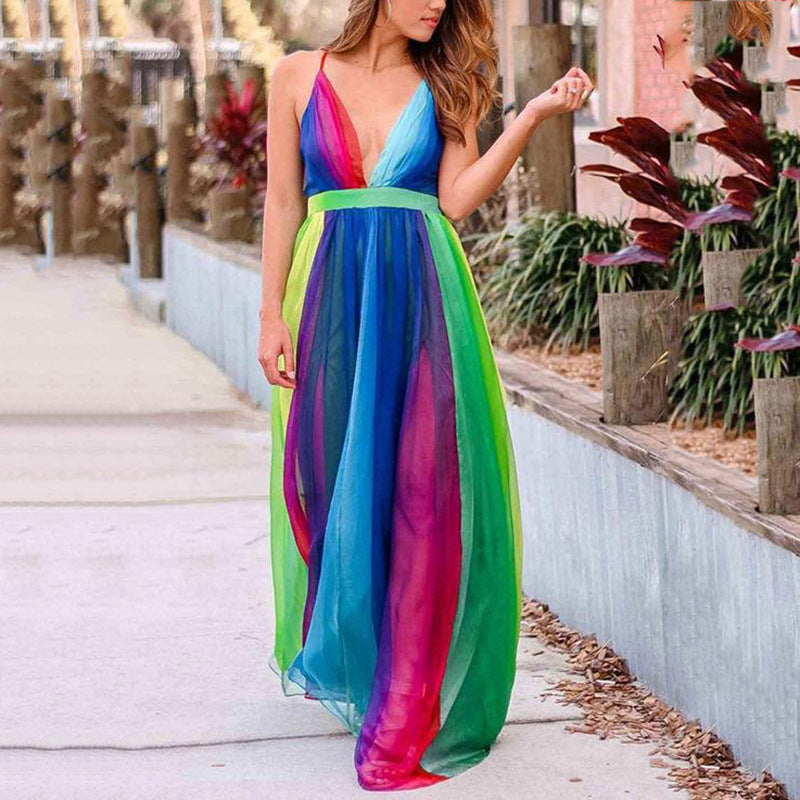 Deep V Cami Dress