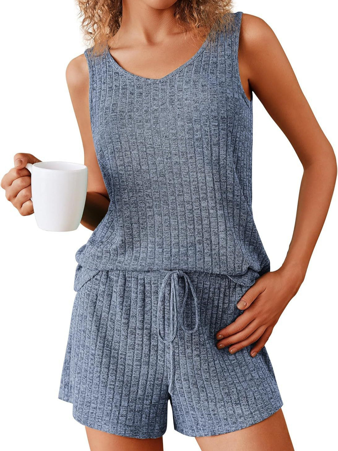 Ribbed Pajama Set