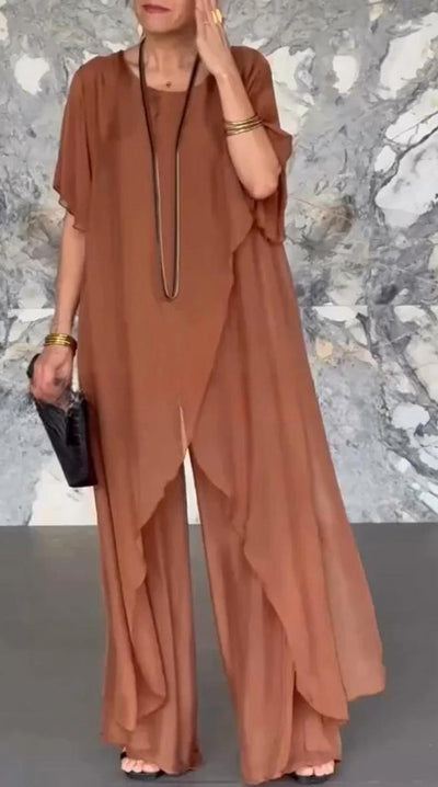 Irregular Top & Trousers Set