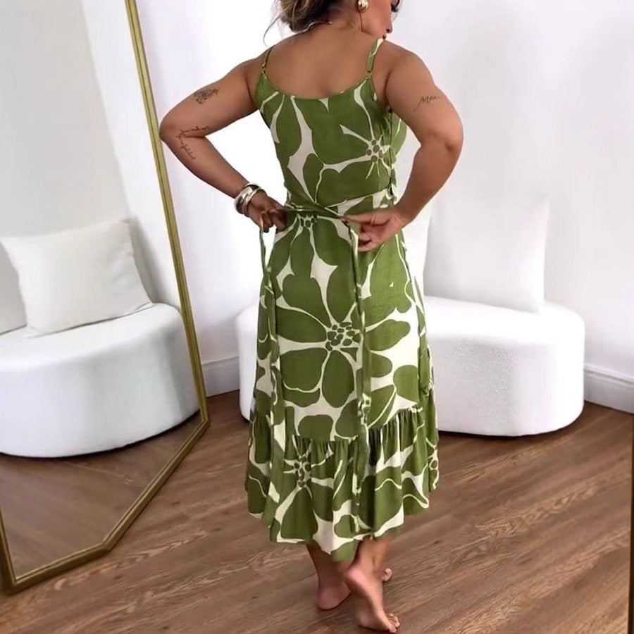 Robe à col croisé