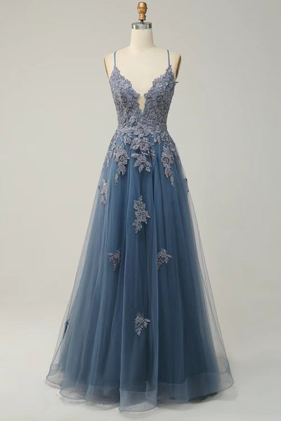 Women's Spaghetti Strap Evening Dress - Shé Hauté