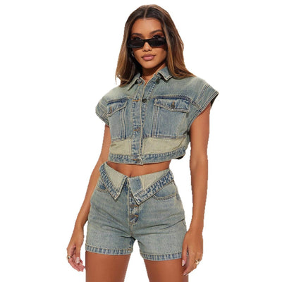 Denim Two-Piece Set