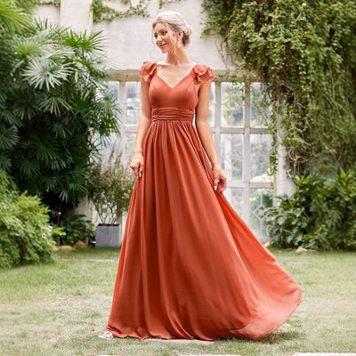 Robe formelle à col en V
