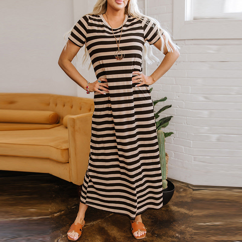 Robe décontractée à rayures