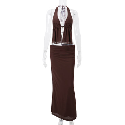Halter Skirt Suit