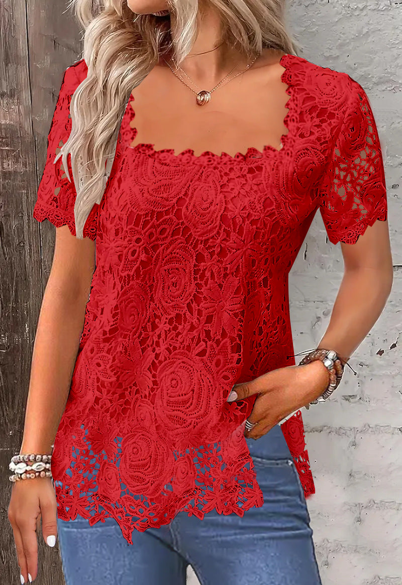 Rose Lace Tee