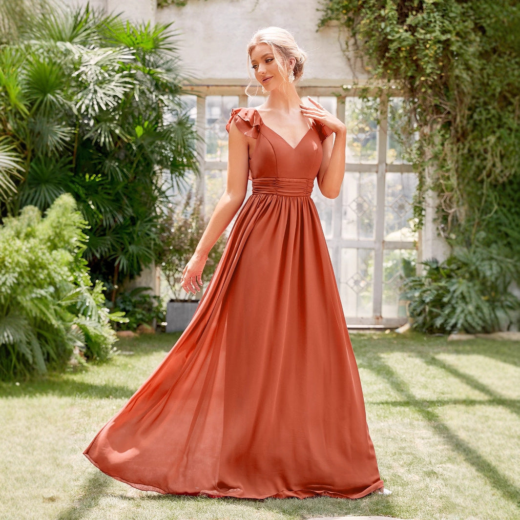 Robe formelle à col en V
