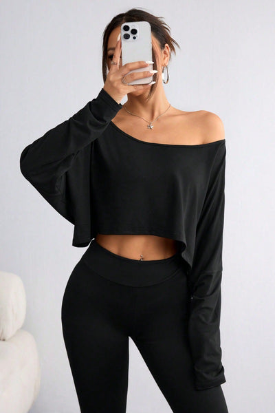 Off Shoulder Loose Crop