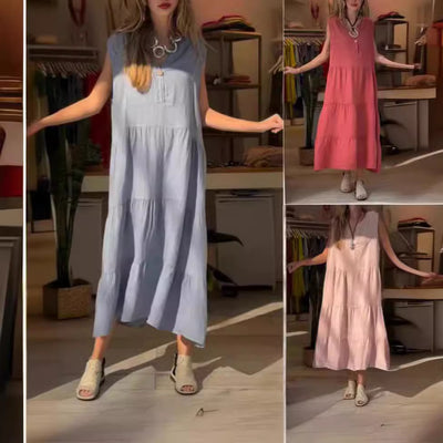 Robe longue en lin
