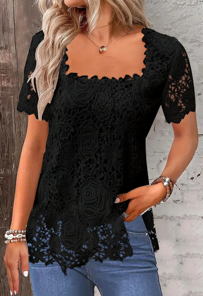 Rose Lace Tee