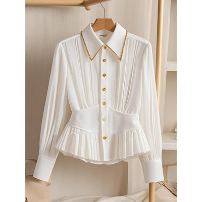 Pleated Collar Shirt