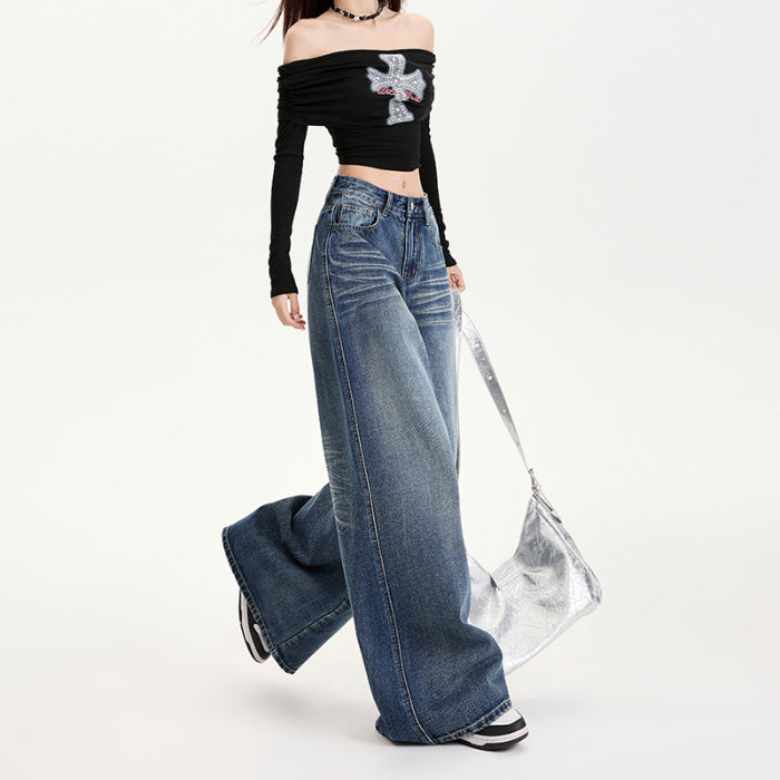 Women's Loose Fit Denim Pants - Shé Hauté