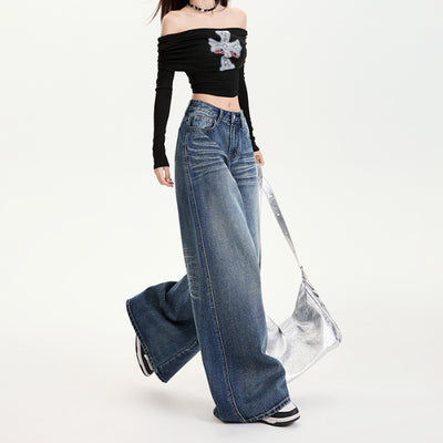 Women's Loose Fit Denim Pants - Shé Hauté