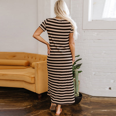 Robe décontractée à rayures