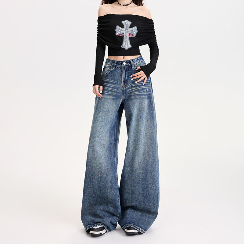 Women's Loose Fit Denim Pants - Shé Hauté