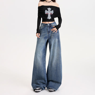 Women's Loose Fit Denim Pants - Shé Hauté