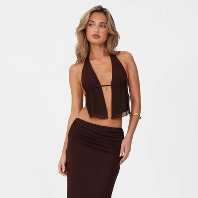 Halter Skirt Suit