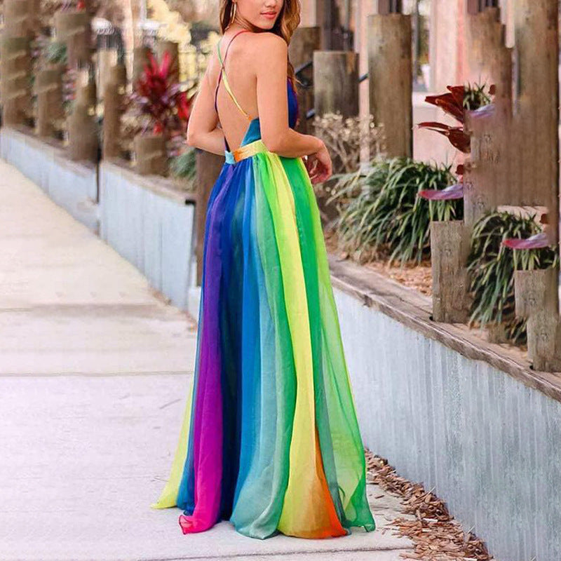 Deep V Cami Dress