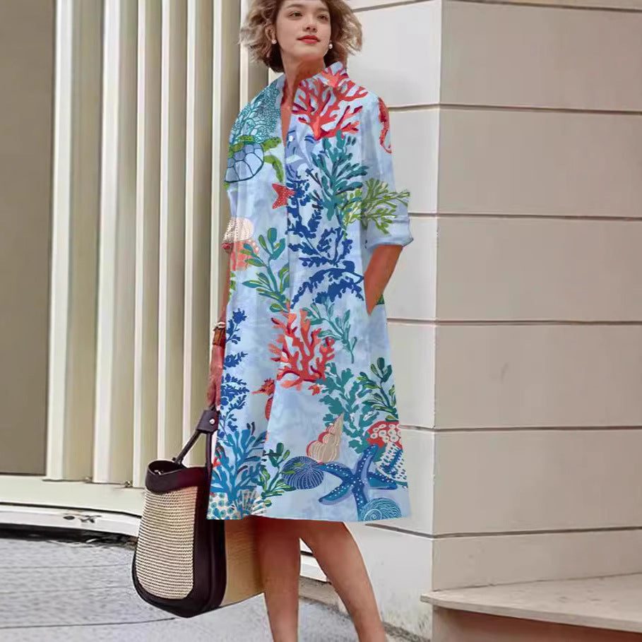 Impression de robe féminine