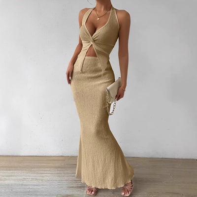 Twist Neck Crop Set