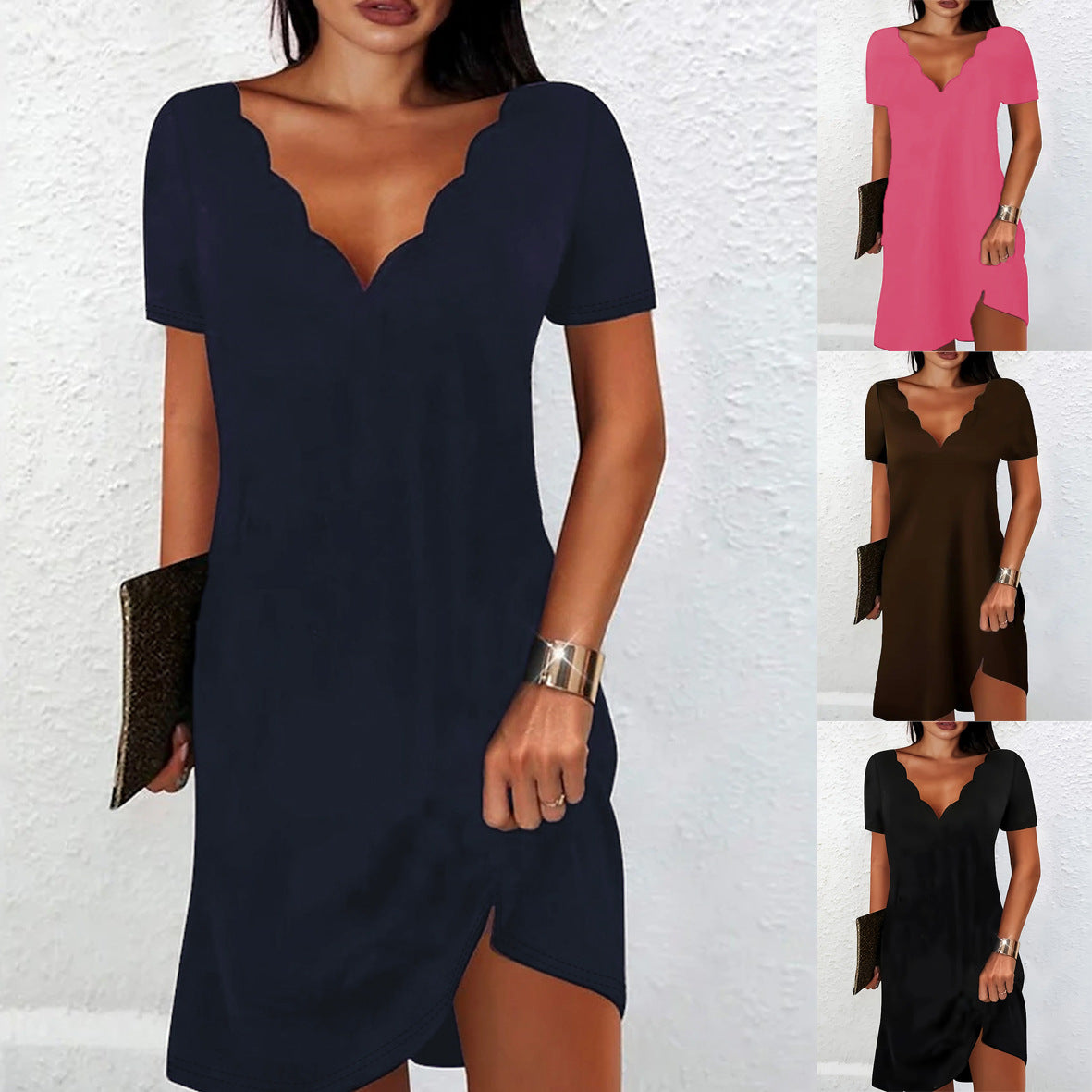 Wave V-Neck Dress