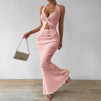 Twist Neck Crop Set