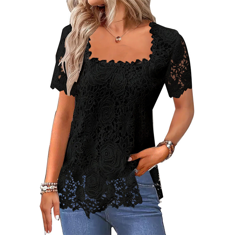 Rose Lace Tee