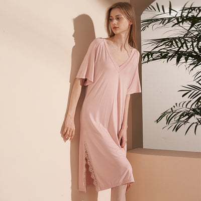 Solid Split Nightie