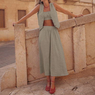 Sleeveless Three-Piece