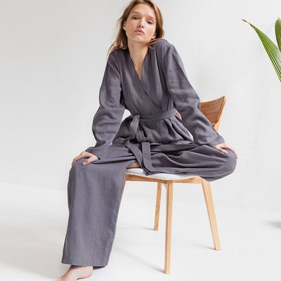 Cotton Linen Robe Set