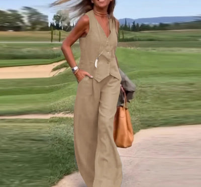 Solid Color Casual Suit