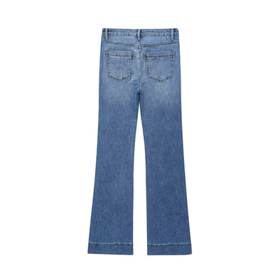 Sticker Pocket High Waist Jeans – Women - Shé Hauté