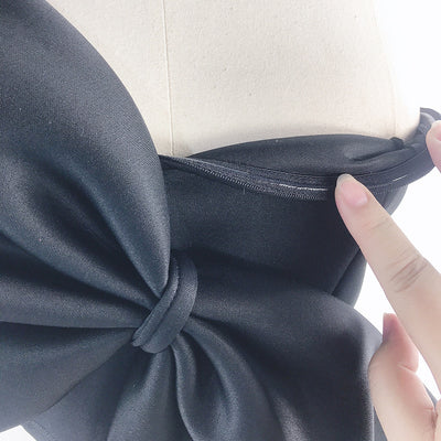 Crop Off Shoulder Bow