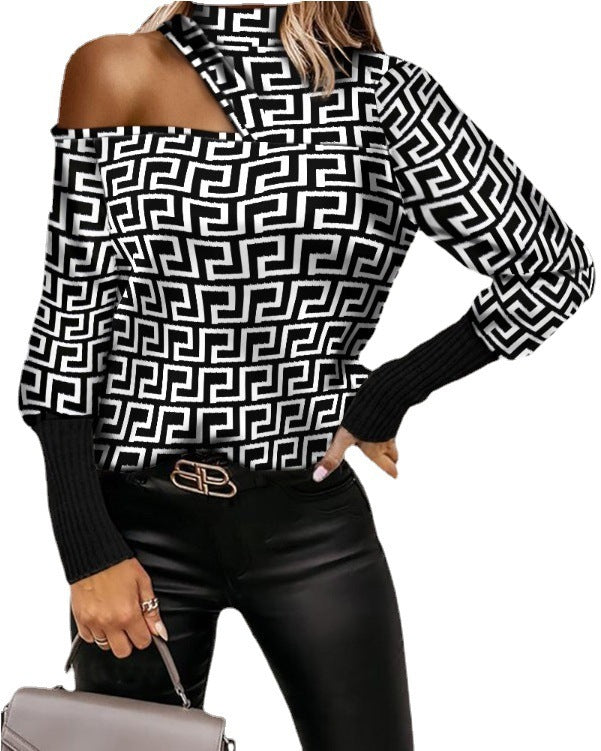 Geometric Long Sleeve Top