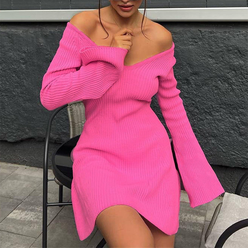 Robe à volants coupe ajustée