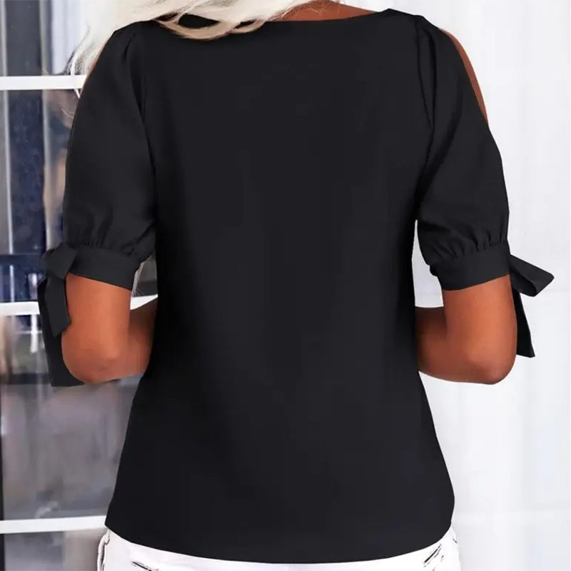 Women's Cold Shoulder Tie Tops