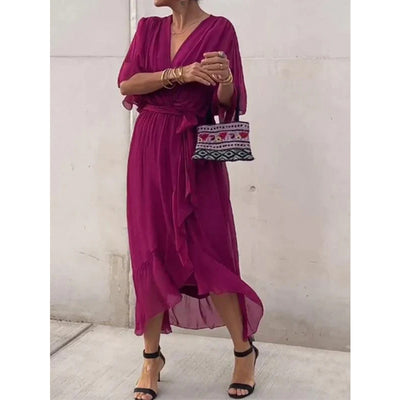 Robe d'été irrégulière nouée
