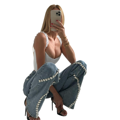 Loose Glitter Jeans