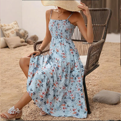 Robe midi fleurie