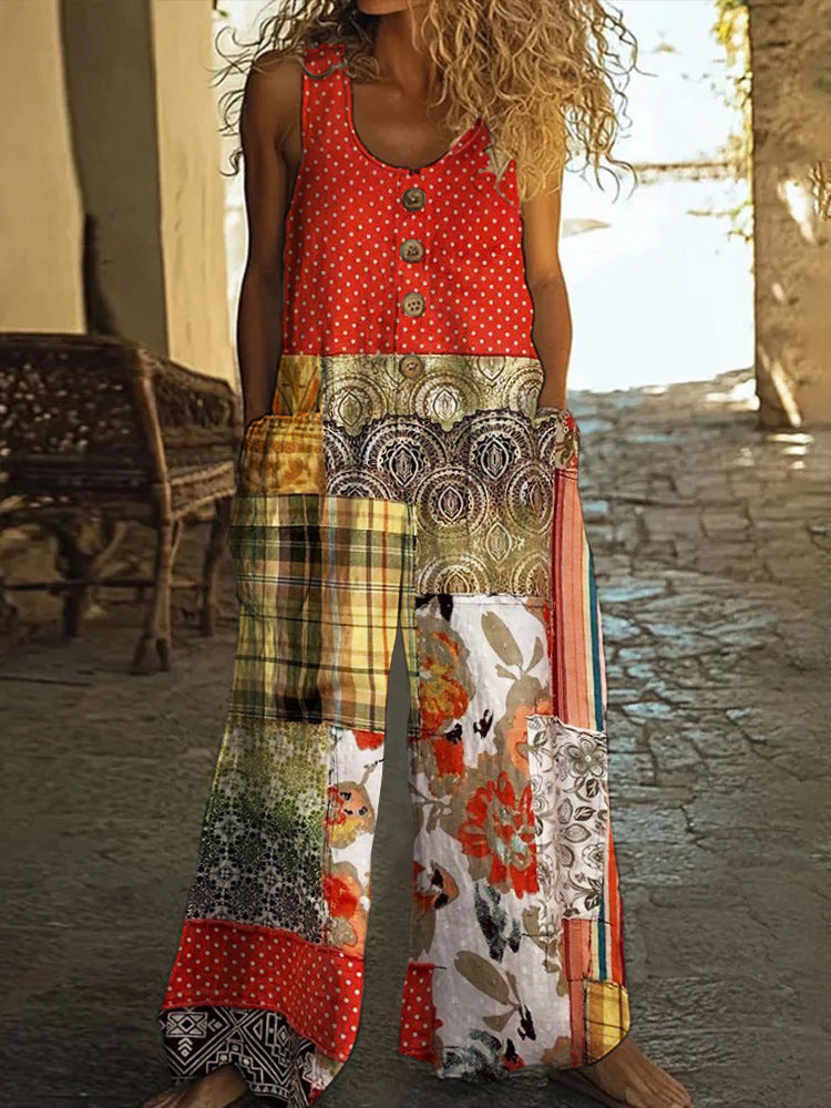 3D Floral Jumpsuit